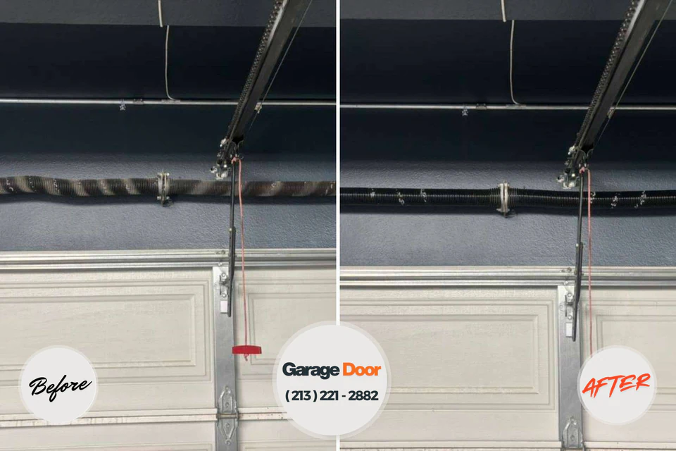 Before and after: garage door repair Lake Holiday, VA